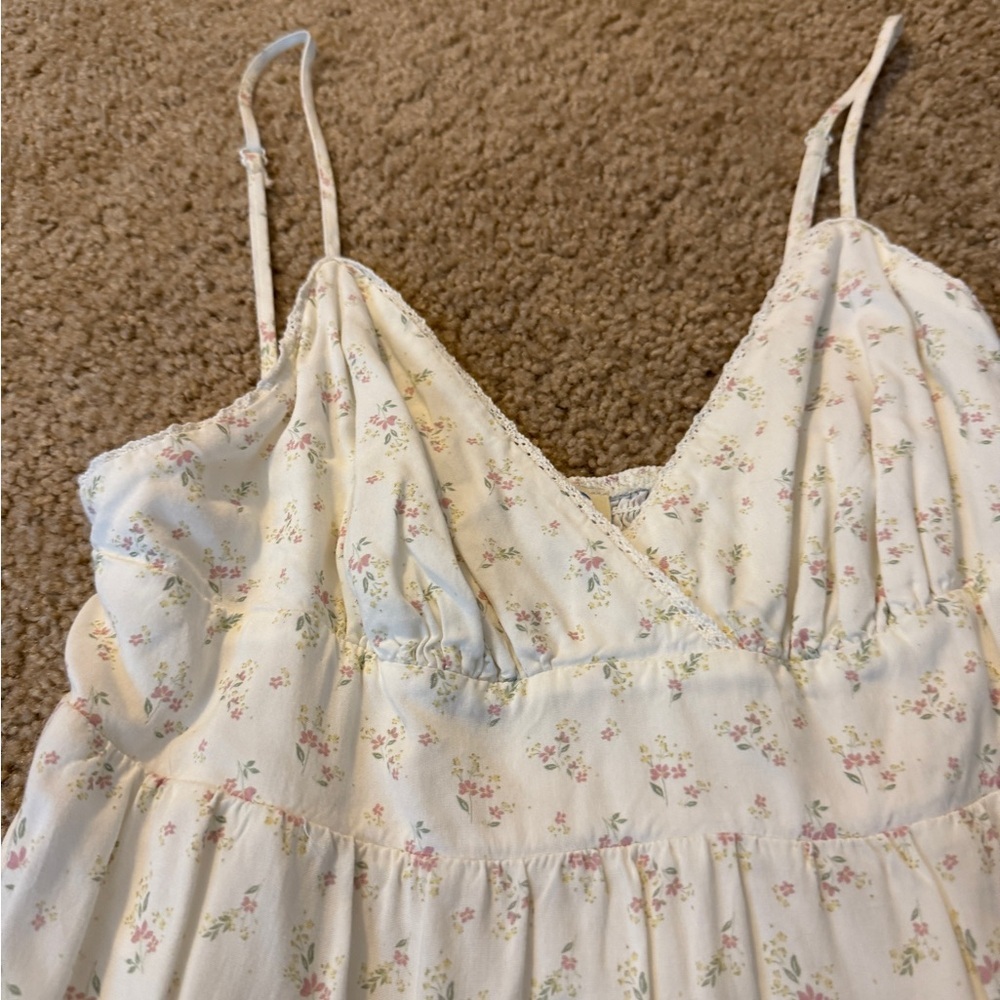 PacSun Cream Floral Mini Dress - Picture 2 of 6